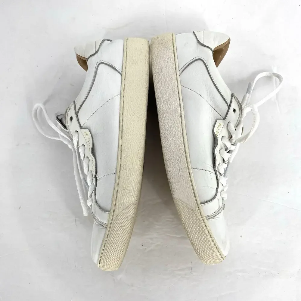 AllSaints Sheer White Leather Low Top Sneakers Women’s EU 37 US 7